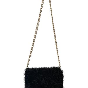 Beatrice Fluffy Elegance crochet bag in black color